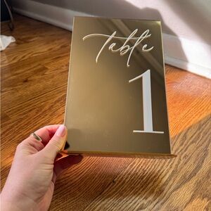 Wedding table numbers 1-15